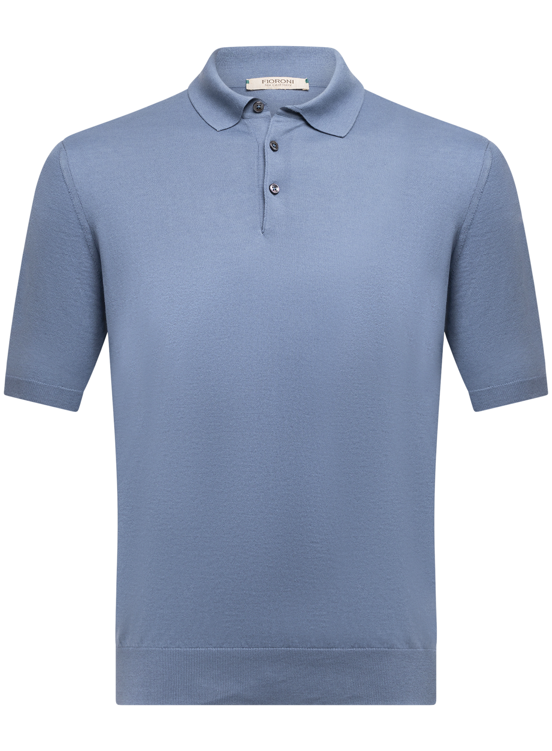 Polo van katoen en cashmere | L.Blauw