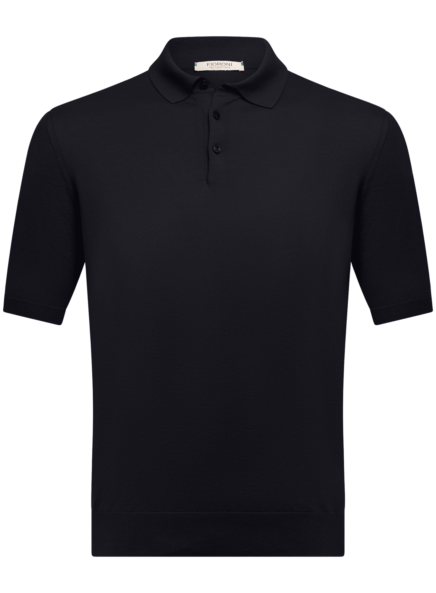 Polo van katoen en cashmere | BLUE NAVY
