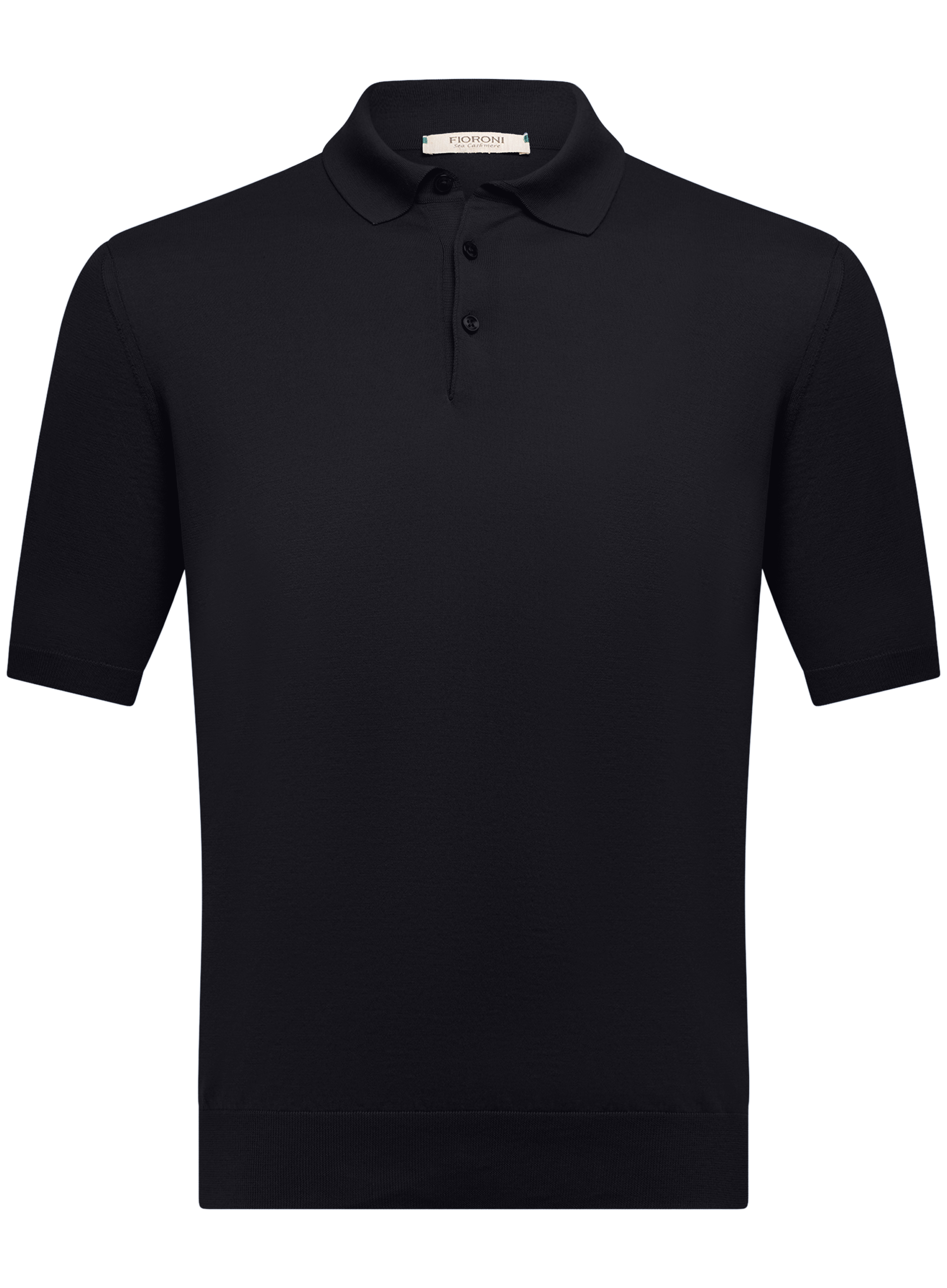 Polo van katoen en cashmere | BLUE NAVY