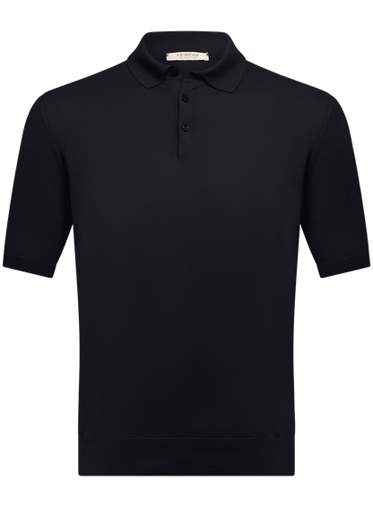 Polo van katoen en cashmere | BLUE NAVY