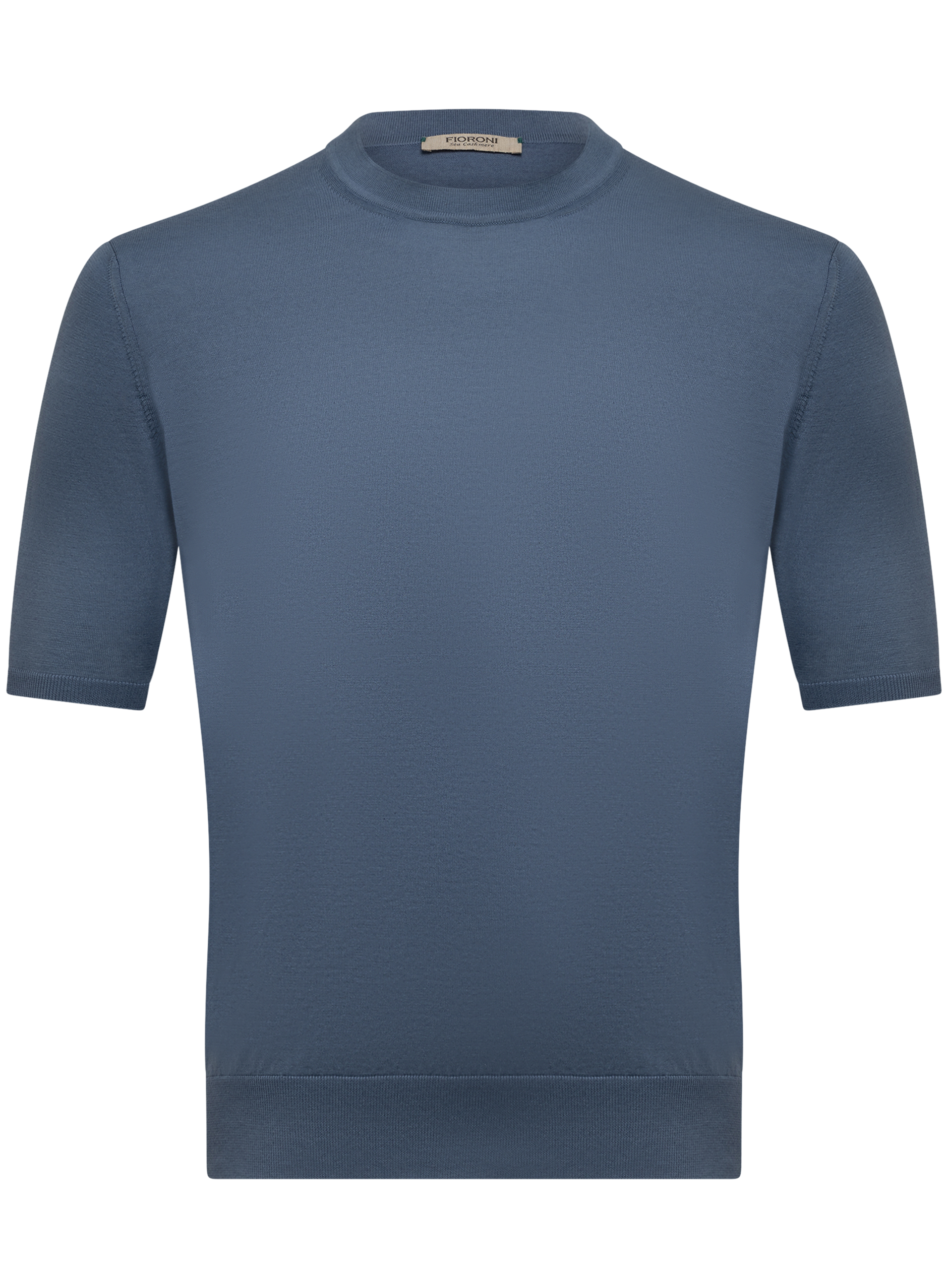 Katoen-cashmere T-shirt | FULL_WIDTH | L.Blauw