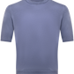 T-shirt van cashmere en katoen | L.Blauw