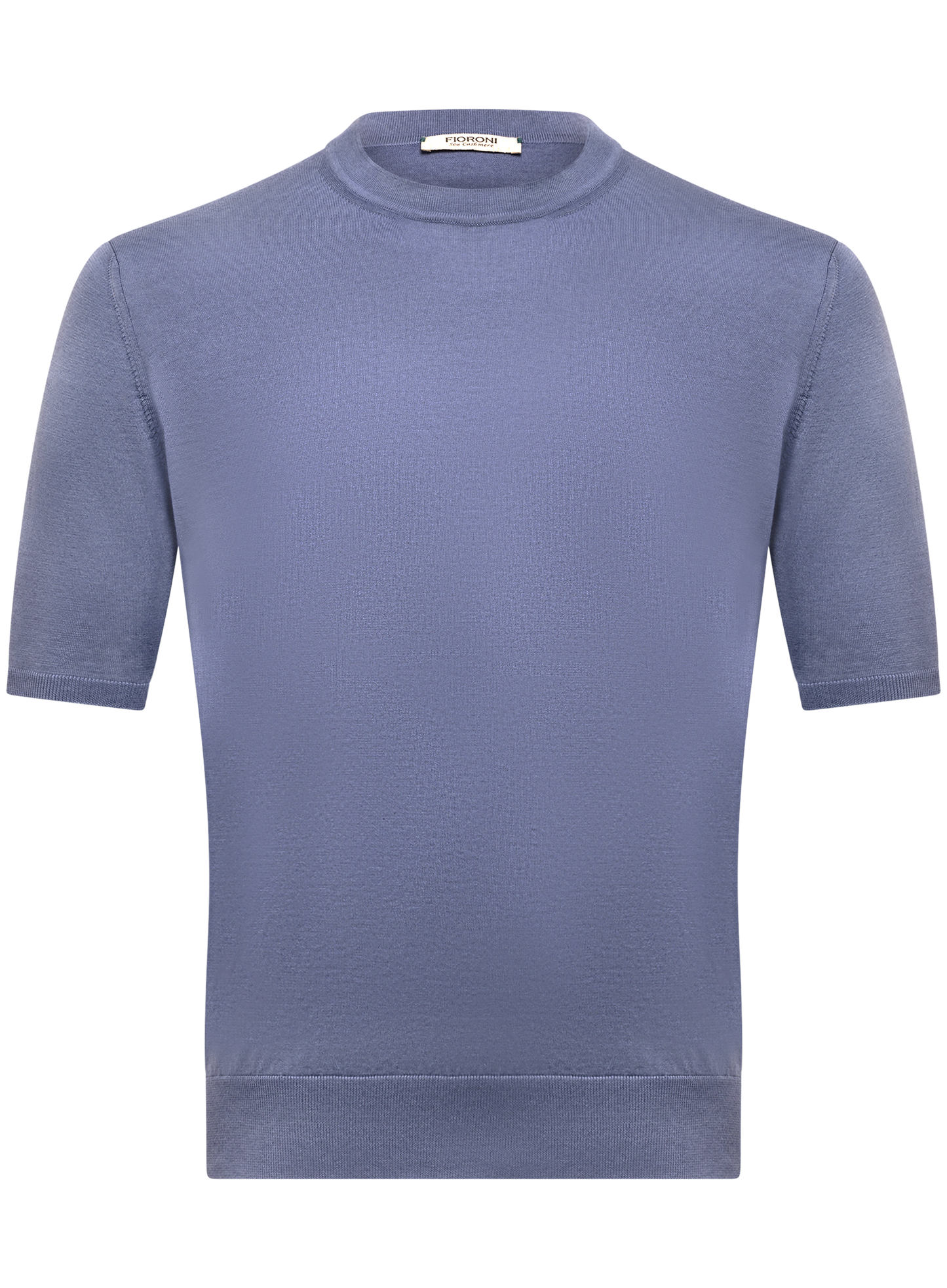 T-shirt van cashmere en katoen | L.Blauw