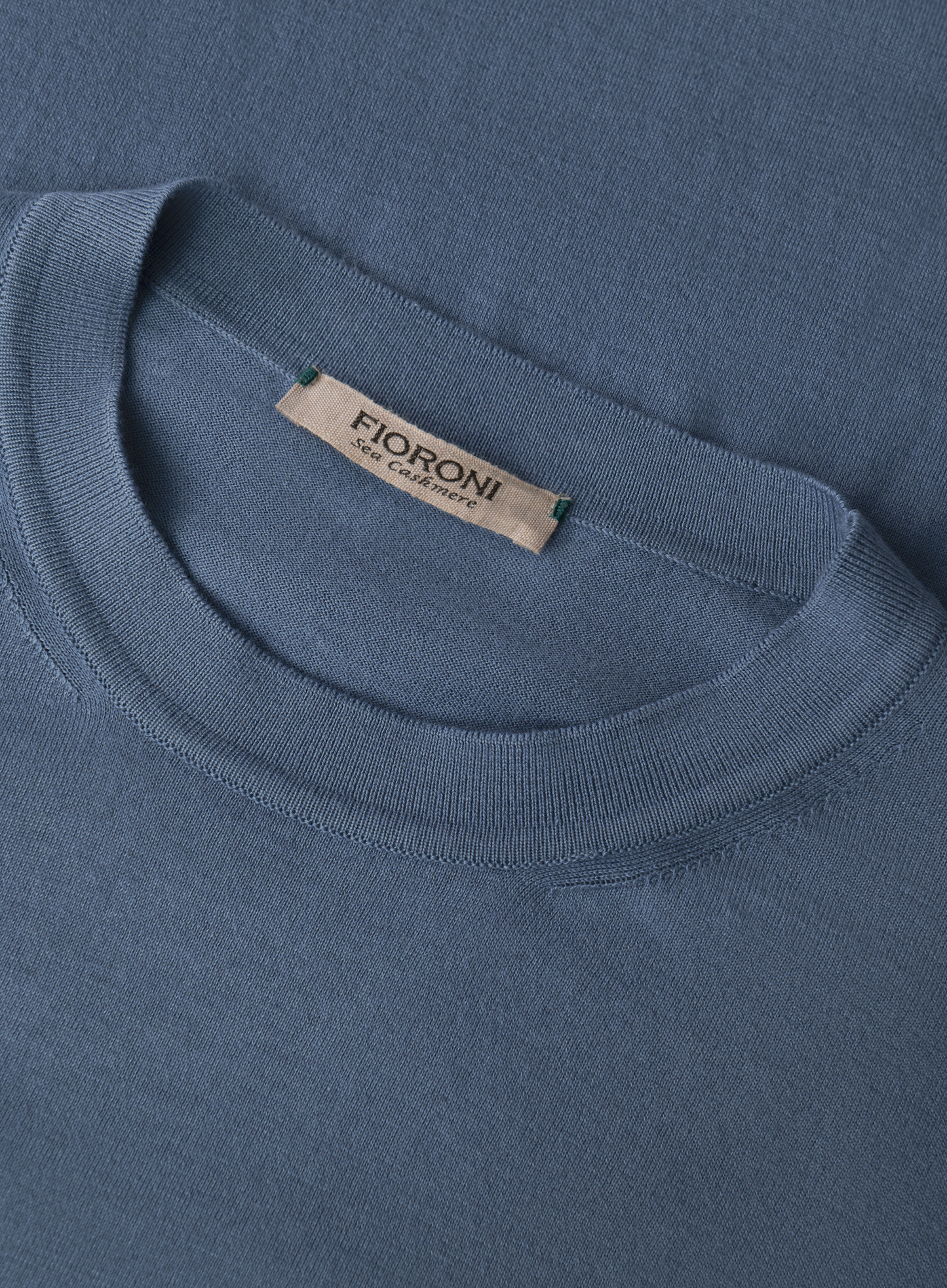 Katoen-cashmere T-shirt | FULL_WIDTH | L.Blauw