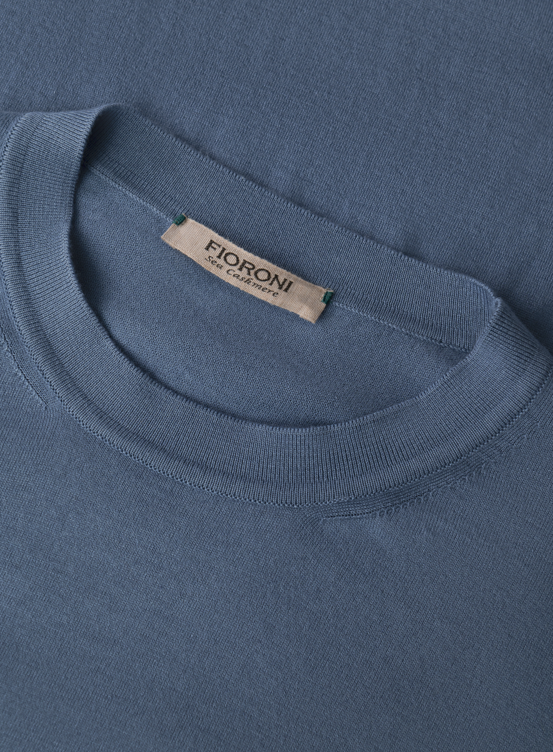 Katoen-cashmere T-shirt | FULL_WIDTH | L.Blauw