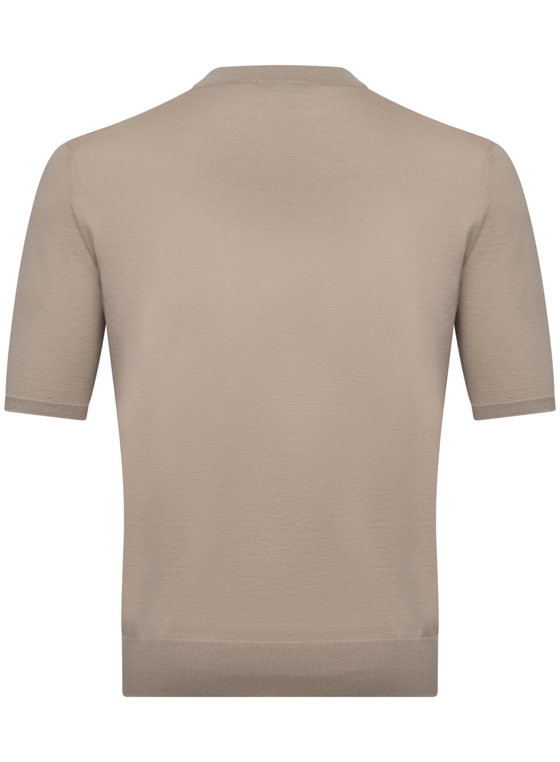 T-shirt van cashmere en katoen | Beige