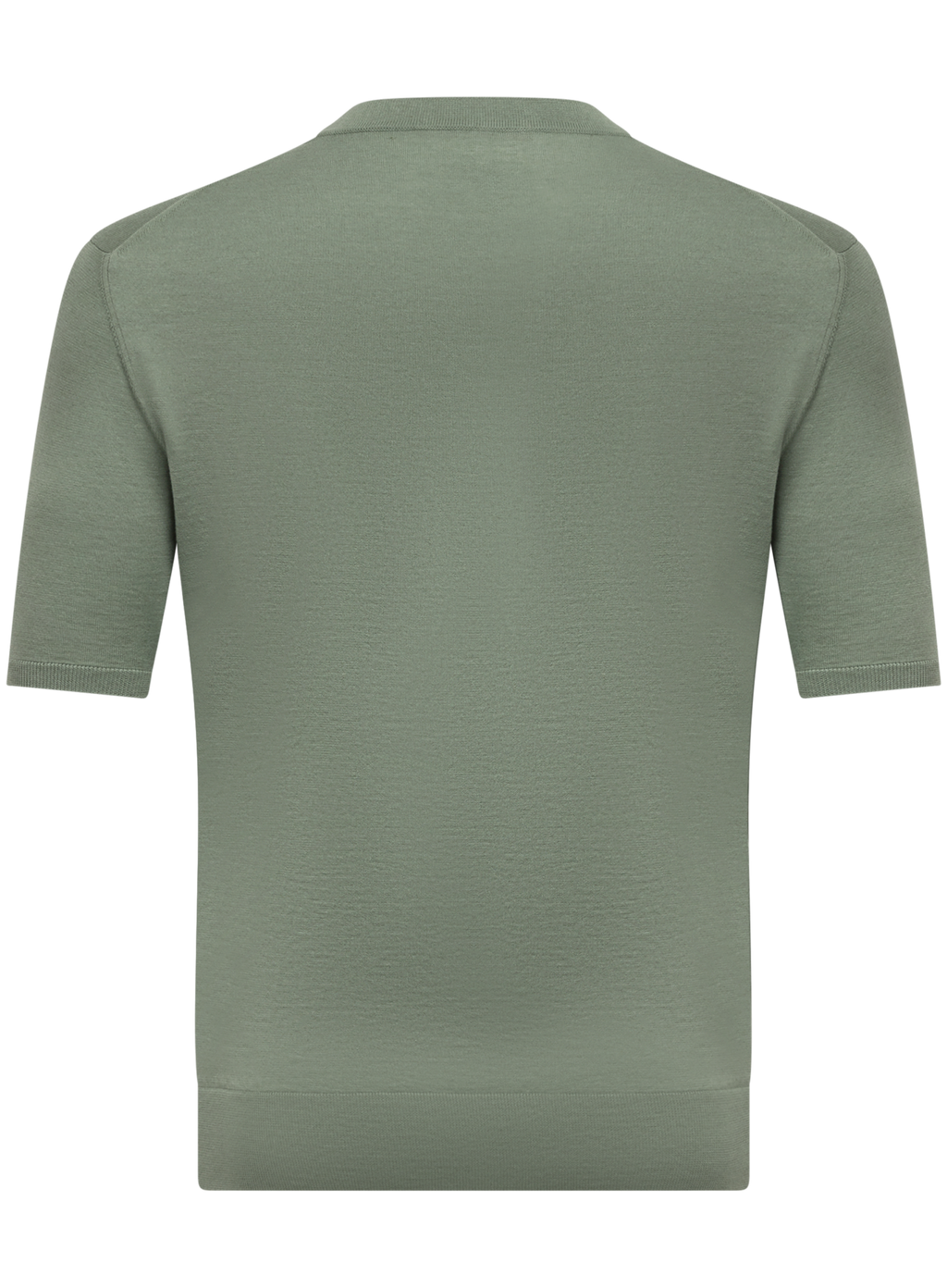 T-shirt van cashmere en katoen | Groen