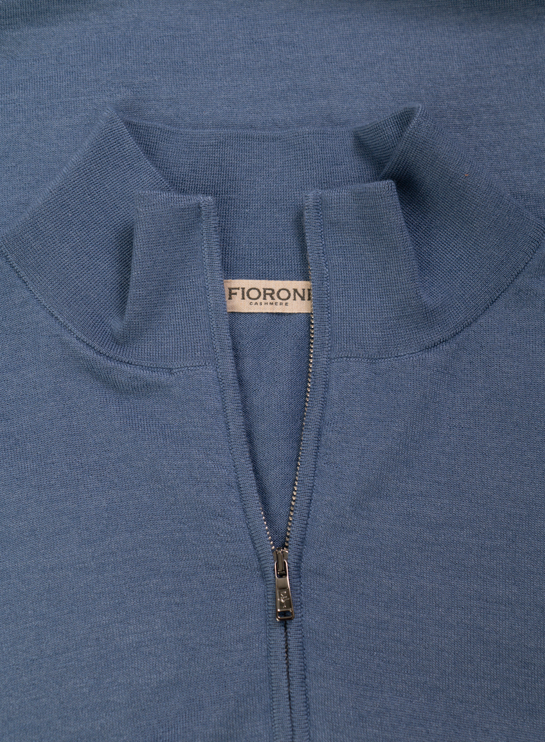 Half-zip trui van cashmere en zijde | FULL_WIDTH | L.Blauw