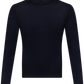 Crewneck van scheerwol | BLUE NAVY