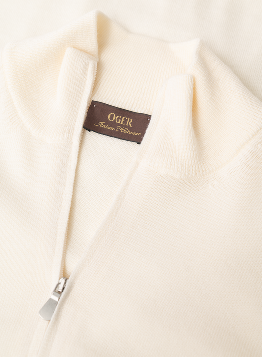 Half-zip trui van wol
