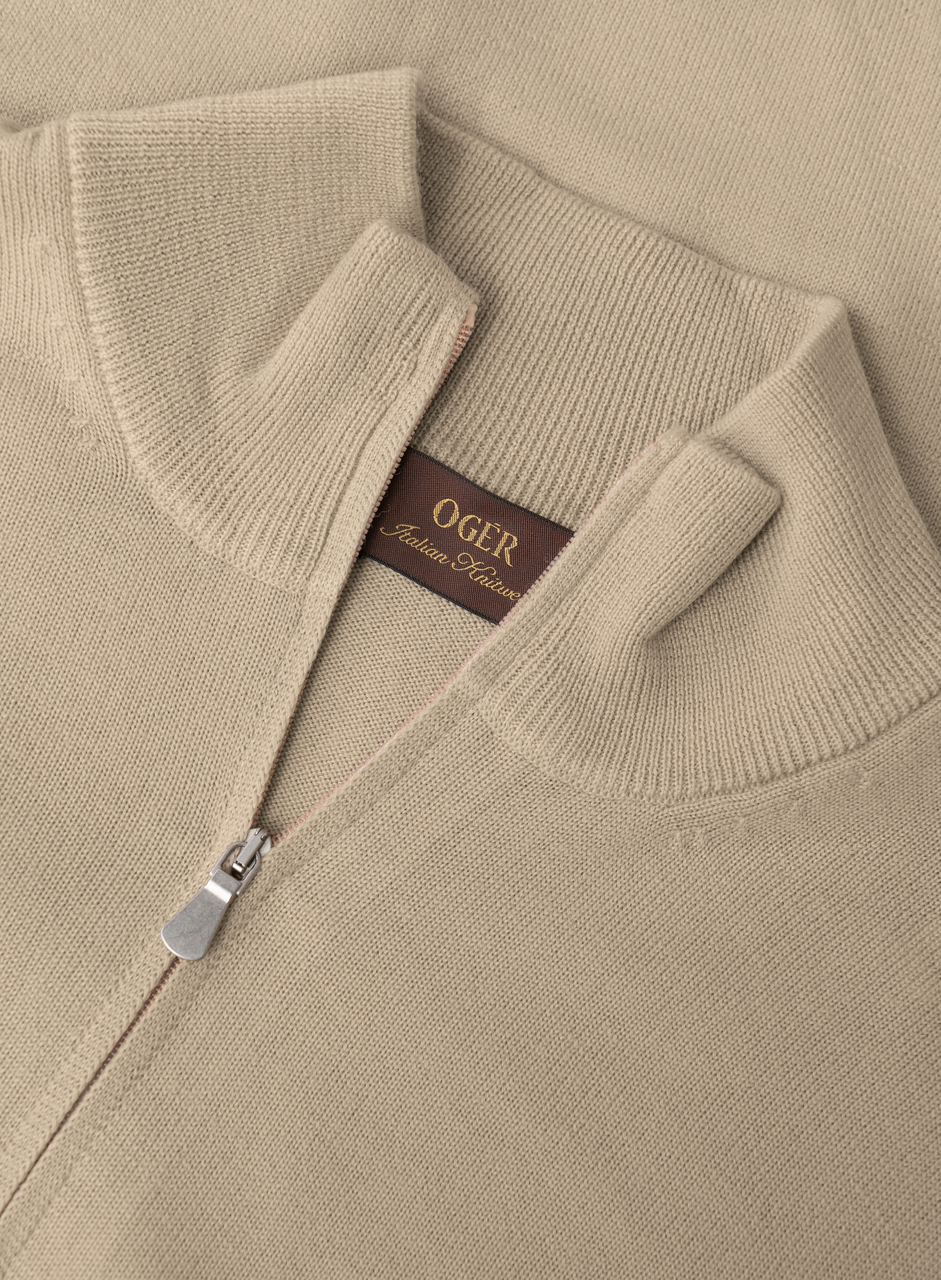 Half-zip trui van wol | FULL_WIDTH | Beige