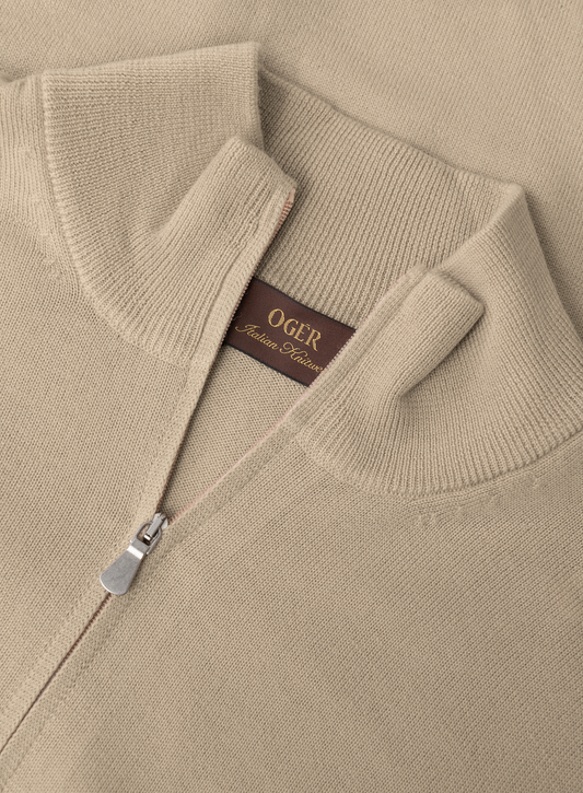 Half-zip wool sweater
