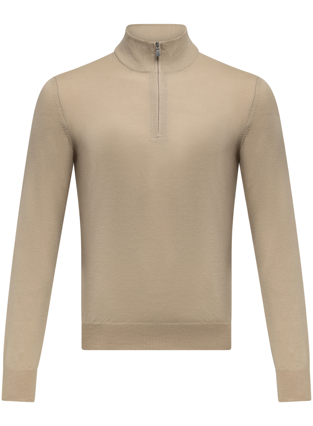 Half-zip trui van wol | Beige