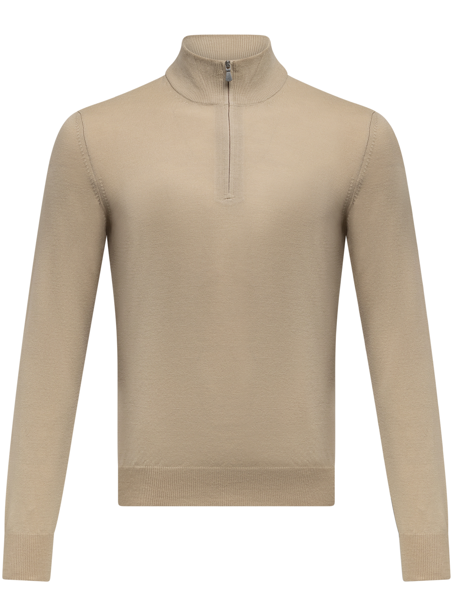 Half-zip trui van wol | Beige