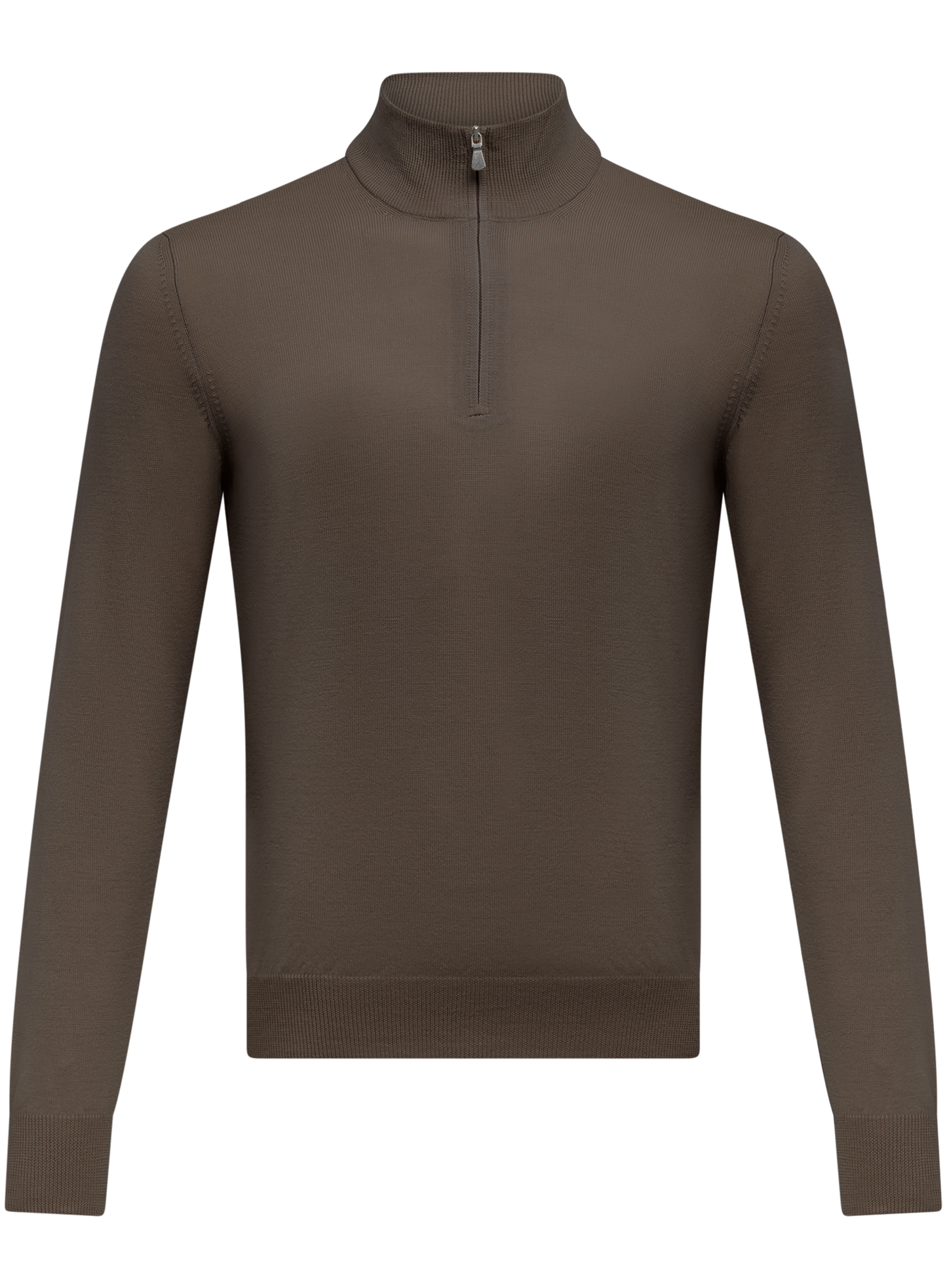 Half-zip trui van wol | TAUPE