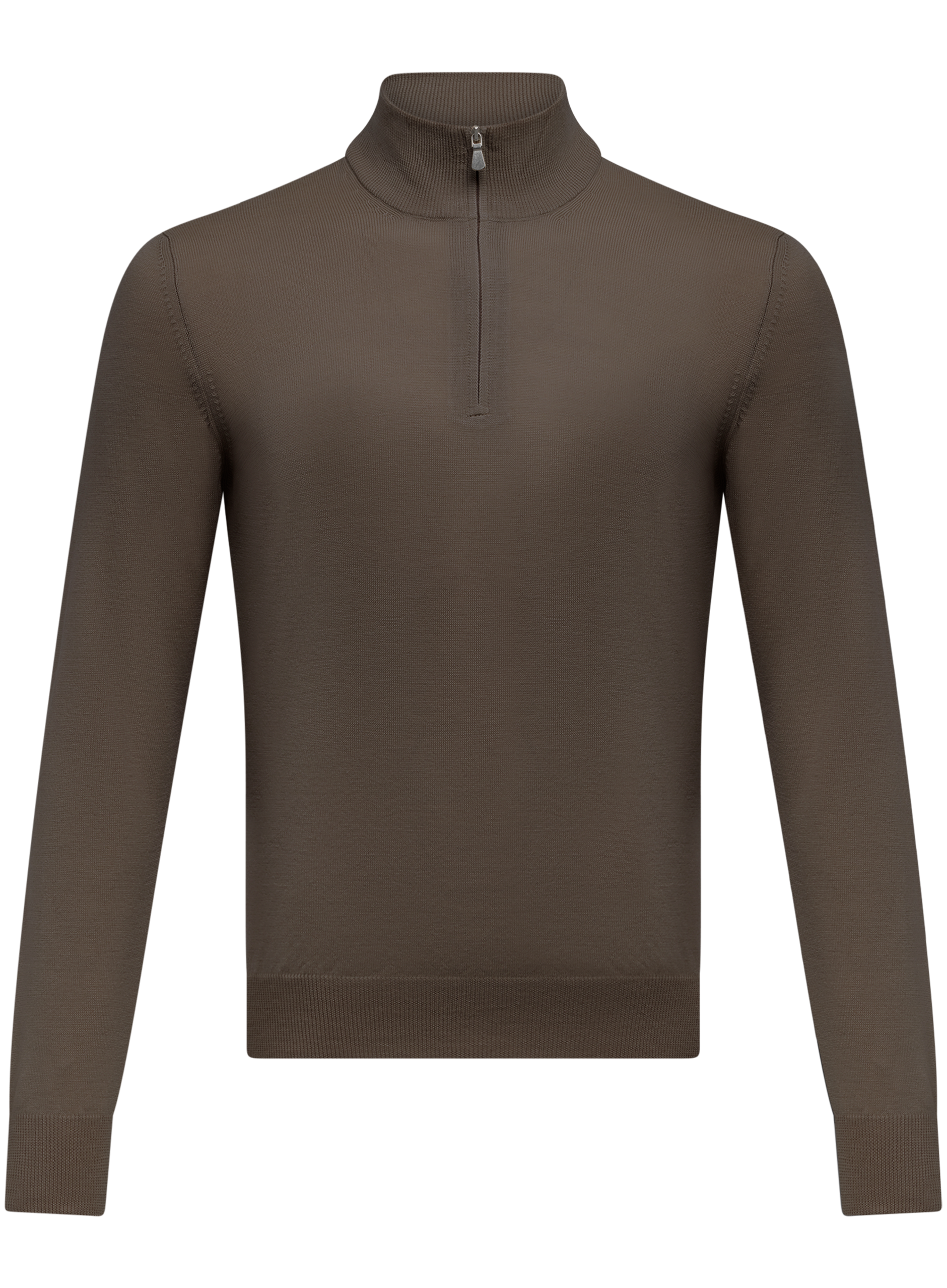 Half-zip trui van wol | TAUPE