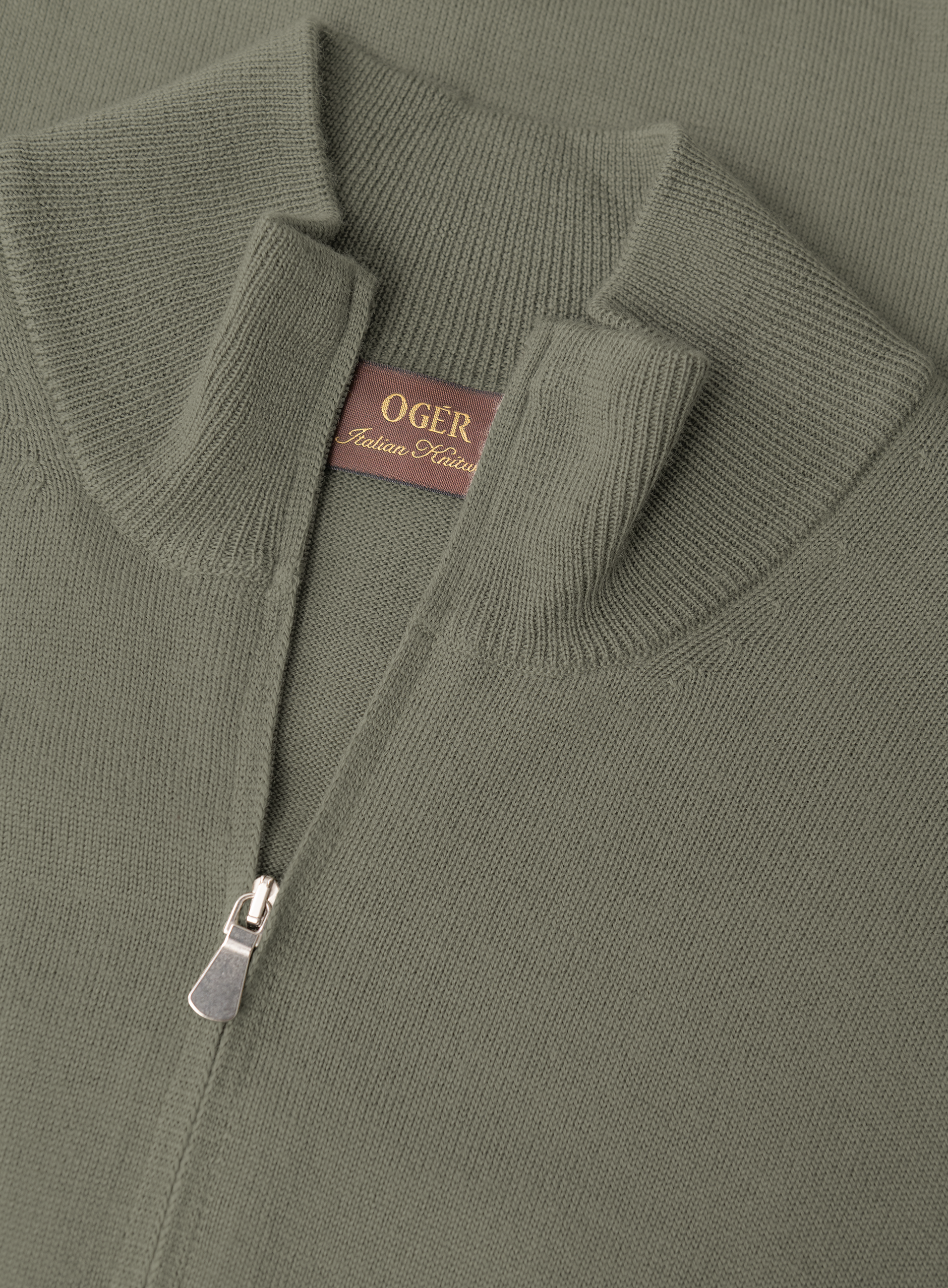 Half-zip trui van wol | FULL_WIDTH | Groen