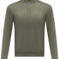 Half-zip trui van wol | Groen