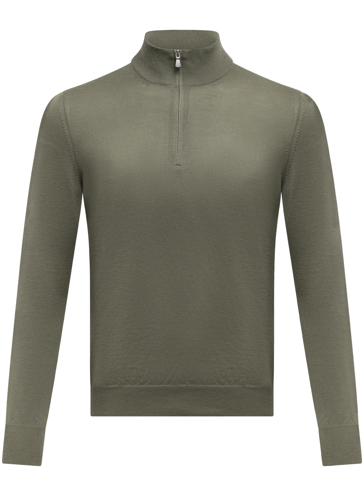 Half-zip trui van wol | Groen
