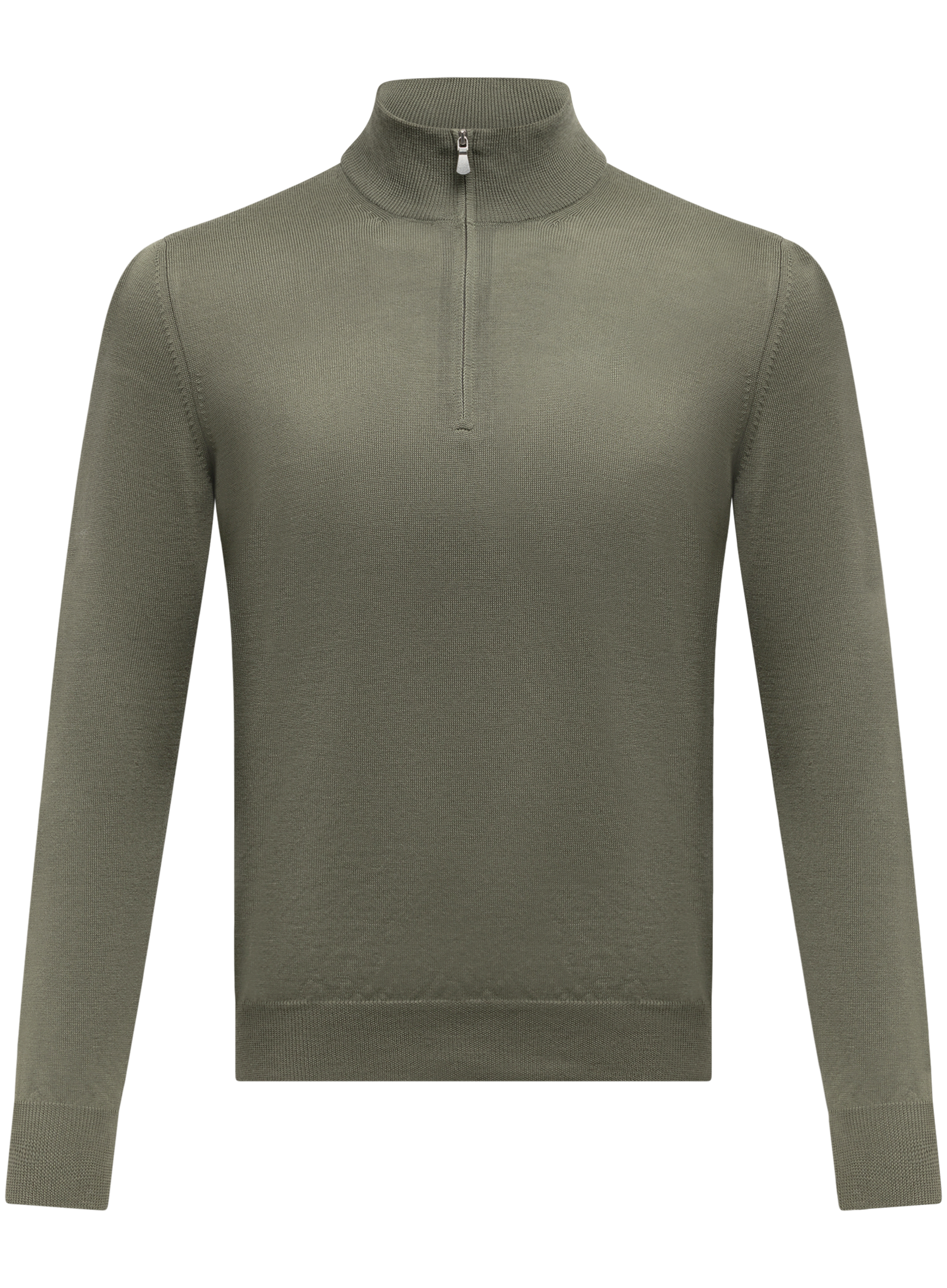 Half-zip trui van wol | Groen
