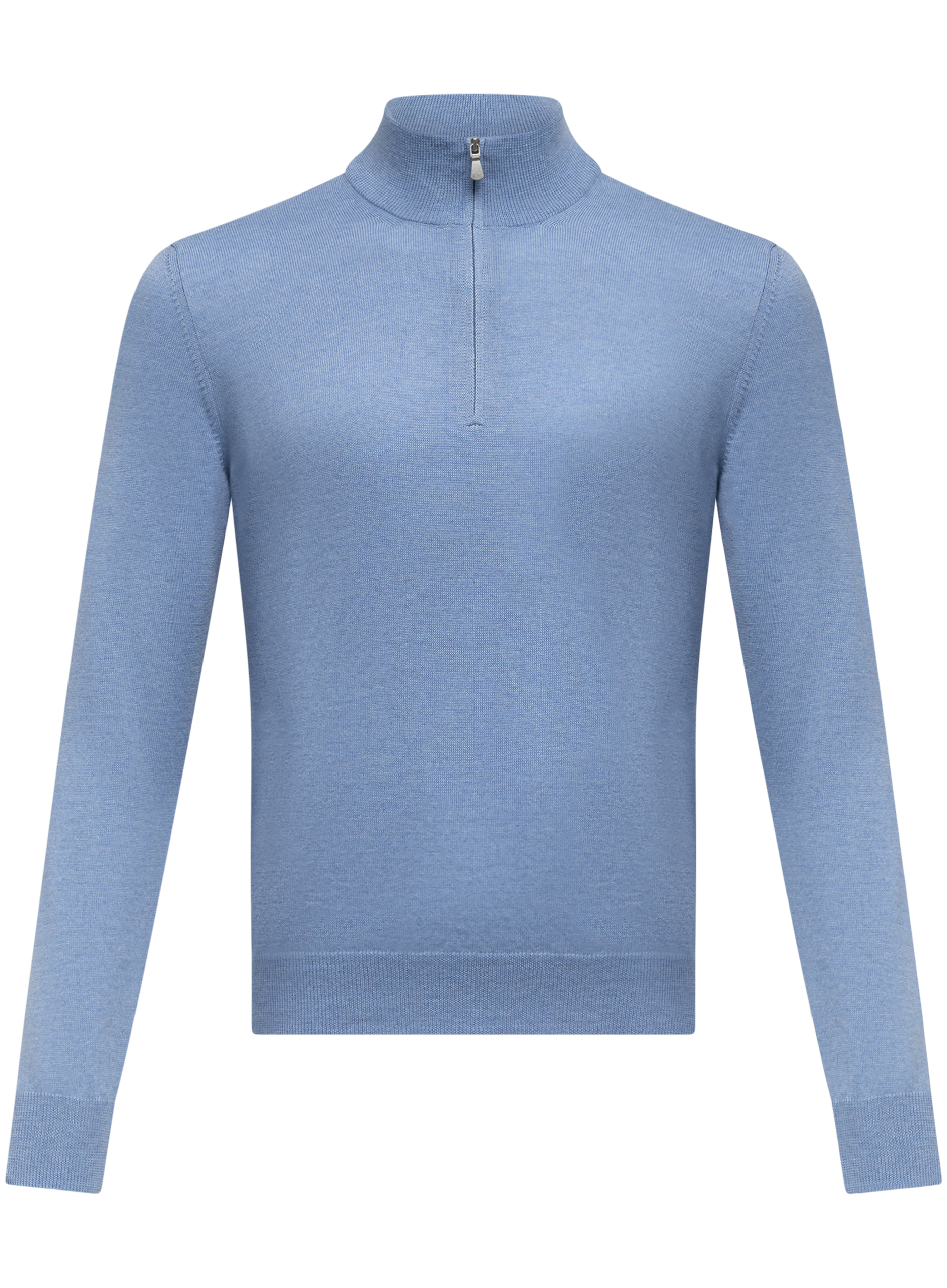 Half-zip trui van wol | L.Blauw