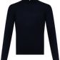 Half-zip trui van wol | BLUE NAVY