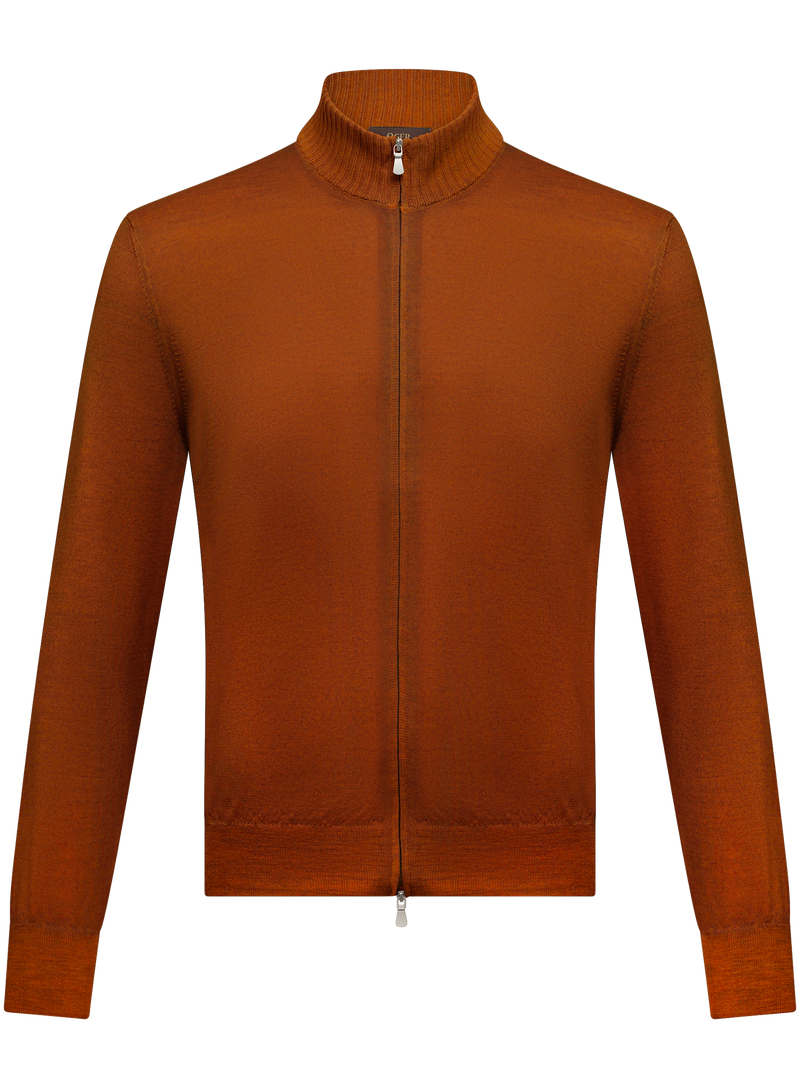 Ritsvest van scheerwol | Roest