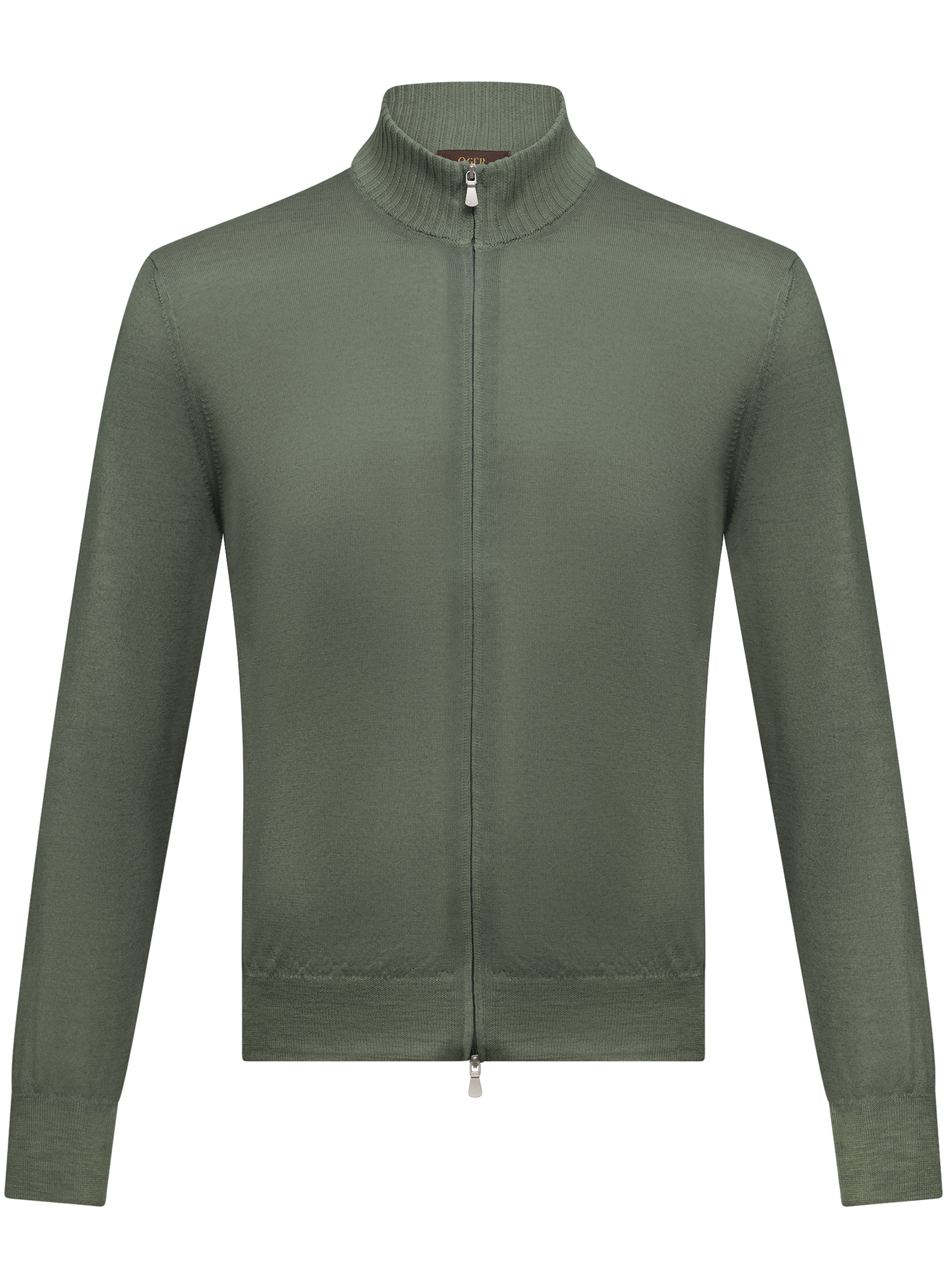 Ritsvest van scheerwol | Groen  