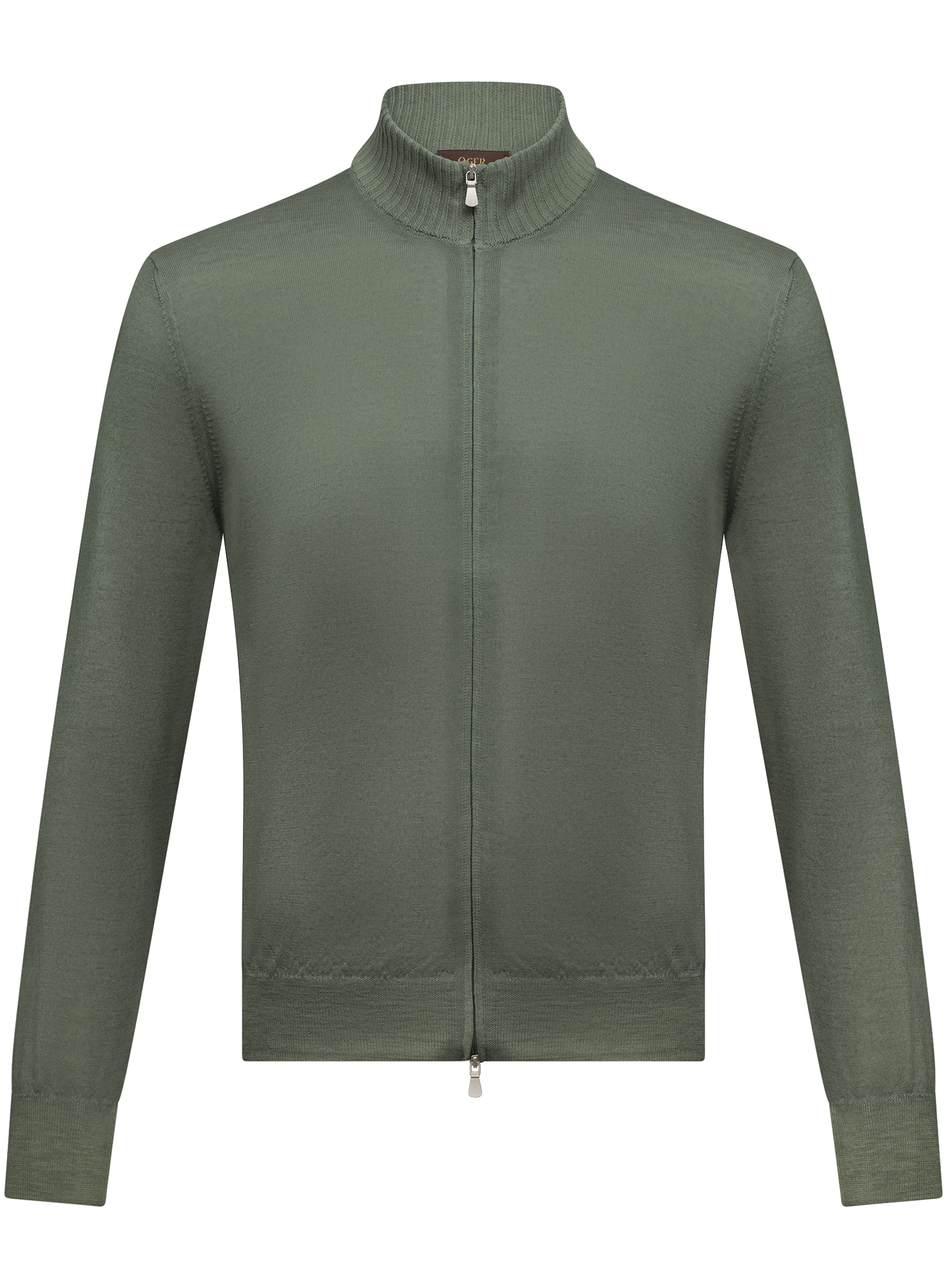 Ritsvest van scheerwol | Groen  