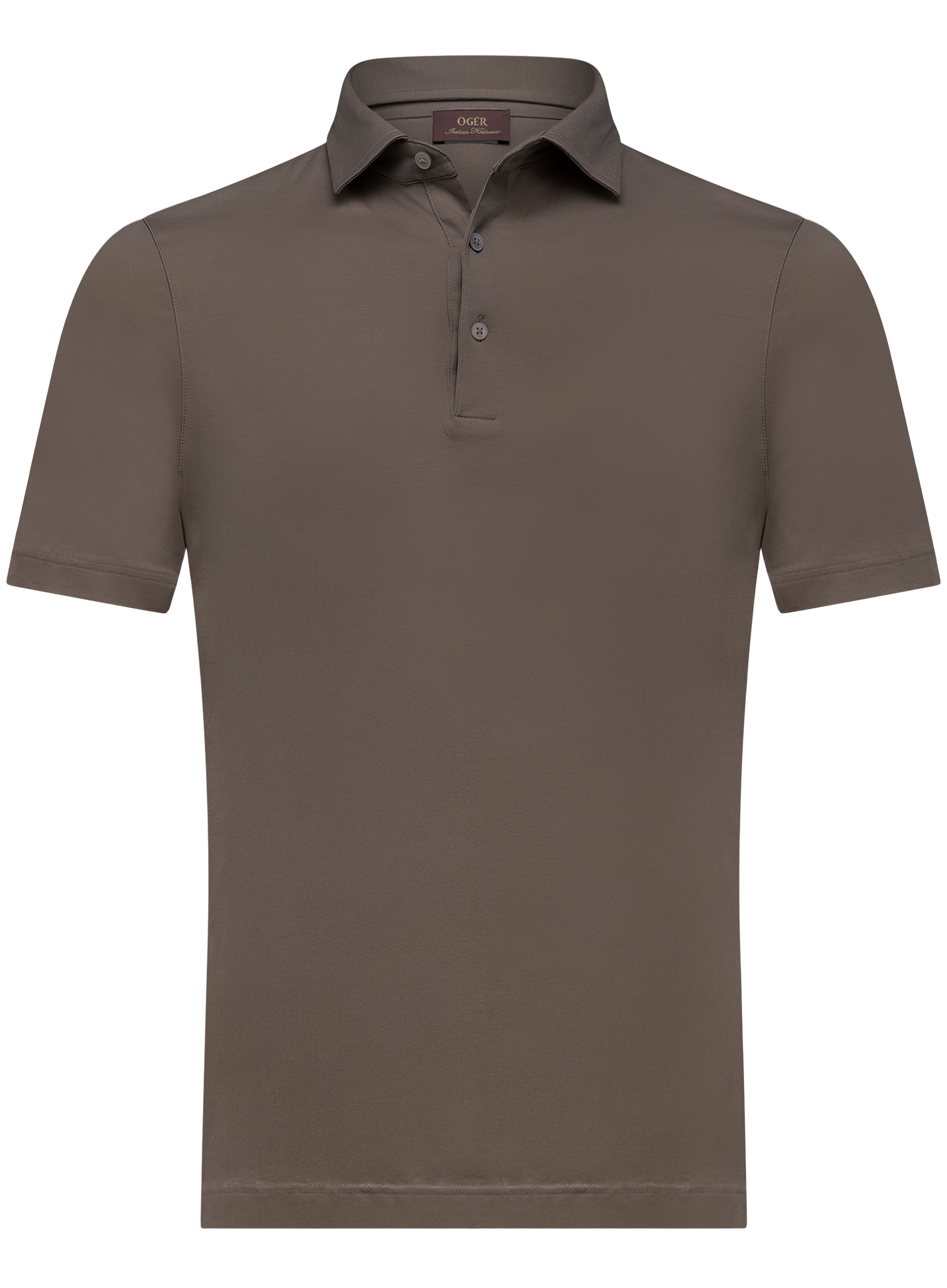 Polo met korte mouwen van katoen | TAUPE