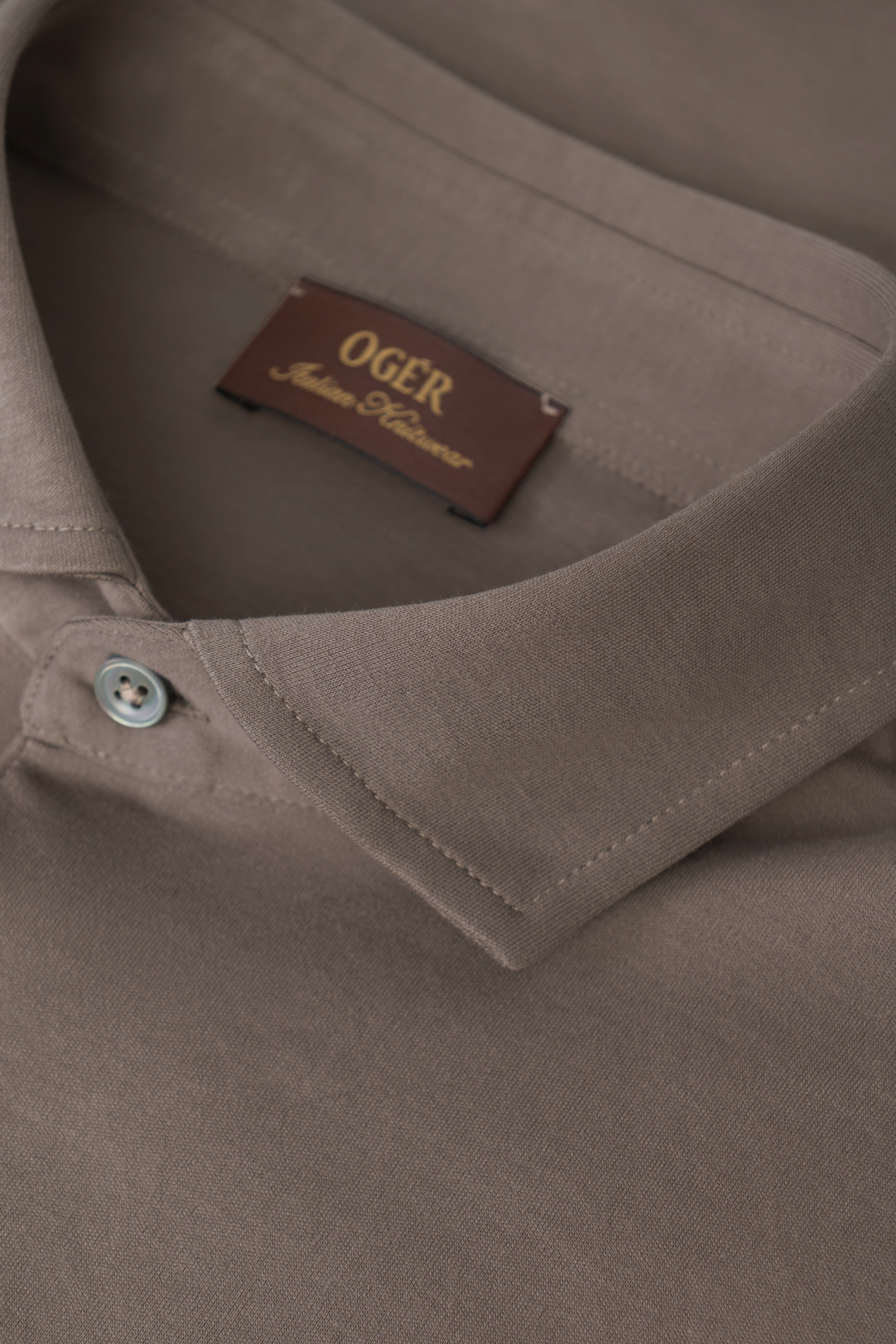 Polo met korte mouwen van katoen | FULL_WIDTH | TAUPE