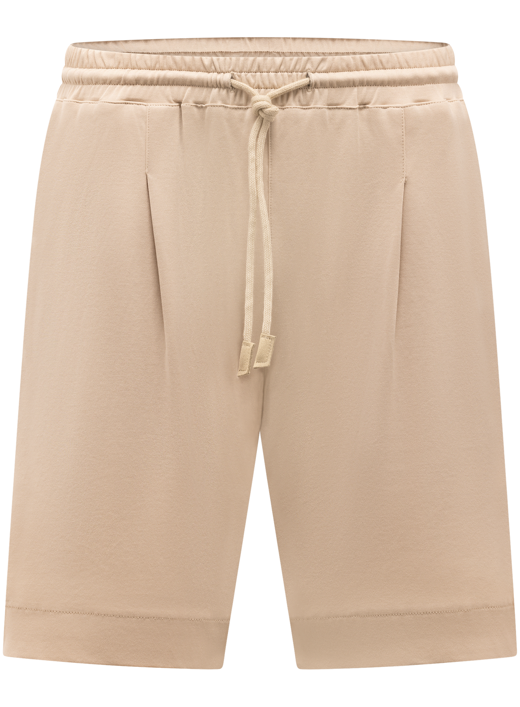 Korte broek met trekkoord van katoen | Beige