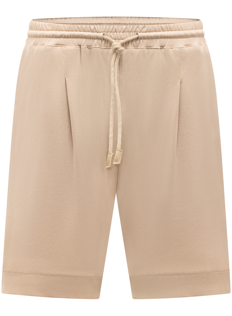 Korte broek met trekkoord van katoen | Beige