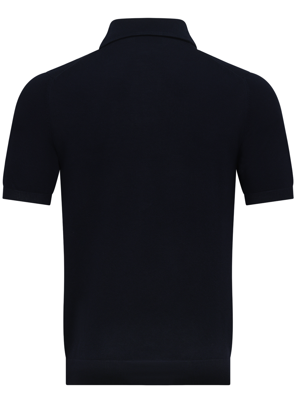 Fijngebreide polo van katoen met piquéstructuur | BLUE NAVY