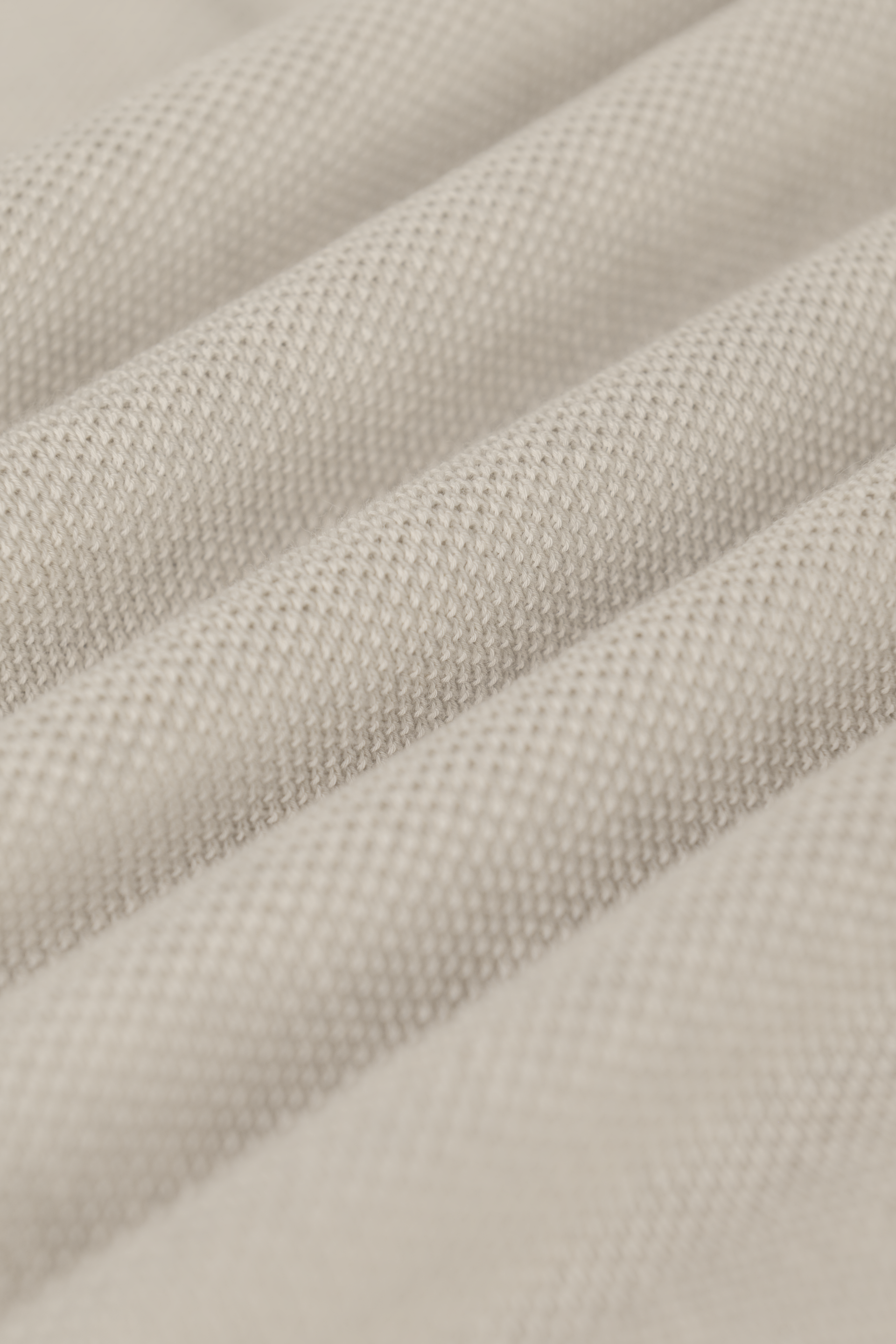 Fijngebreide polo van katoen met piquéstructuur | FULL_WIDTH | Beige