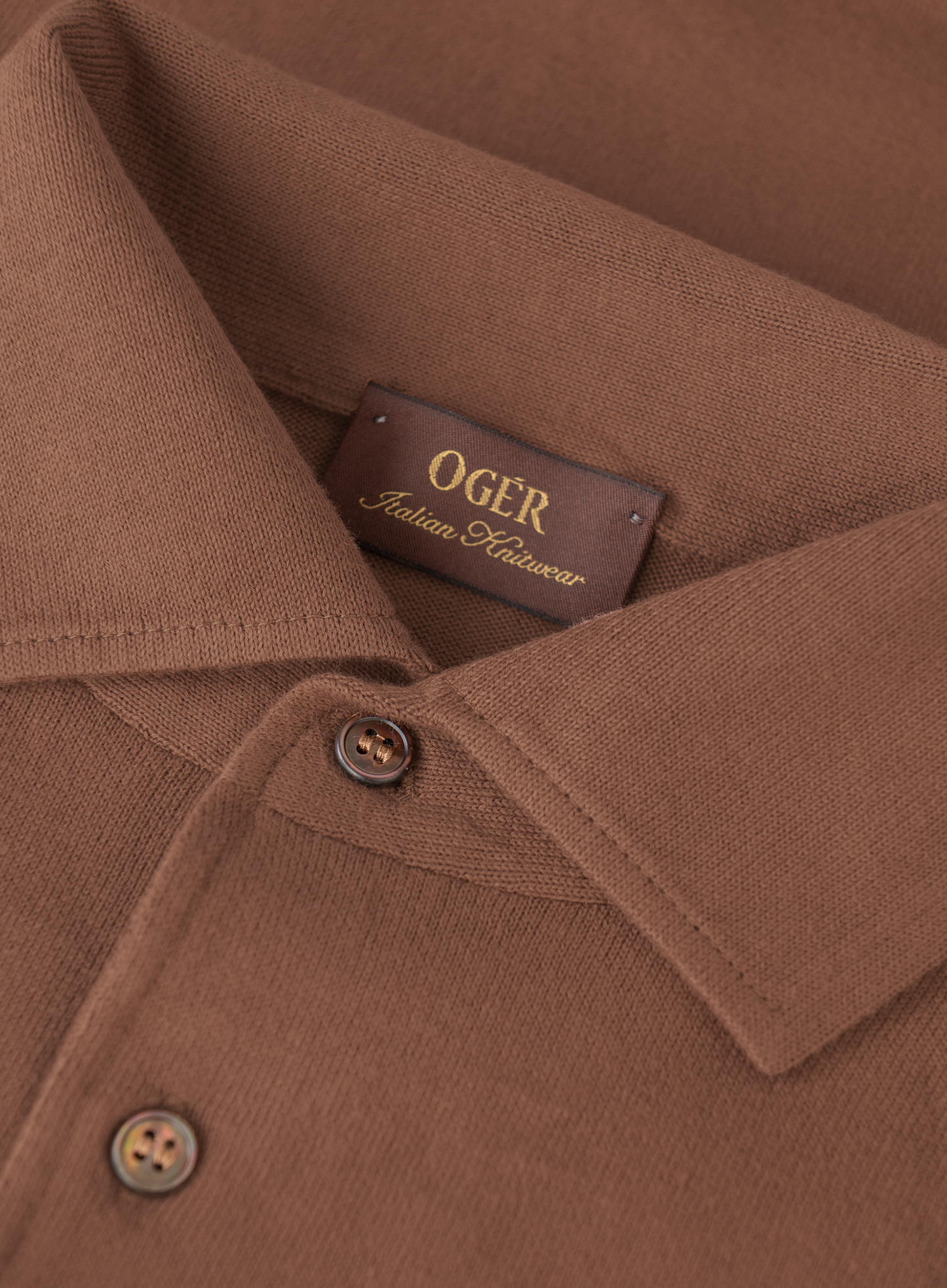 Polo van katoen | Bruin