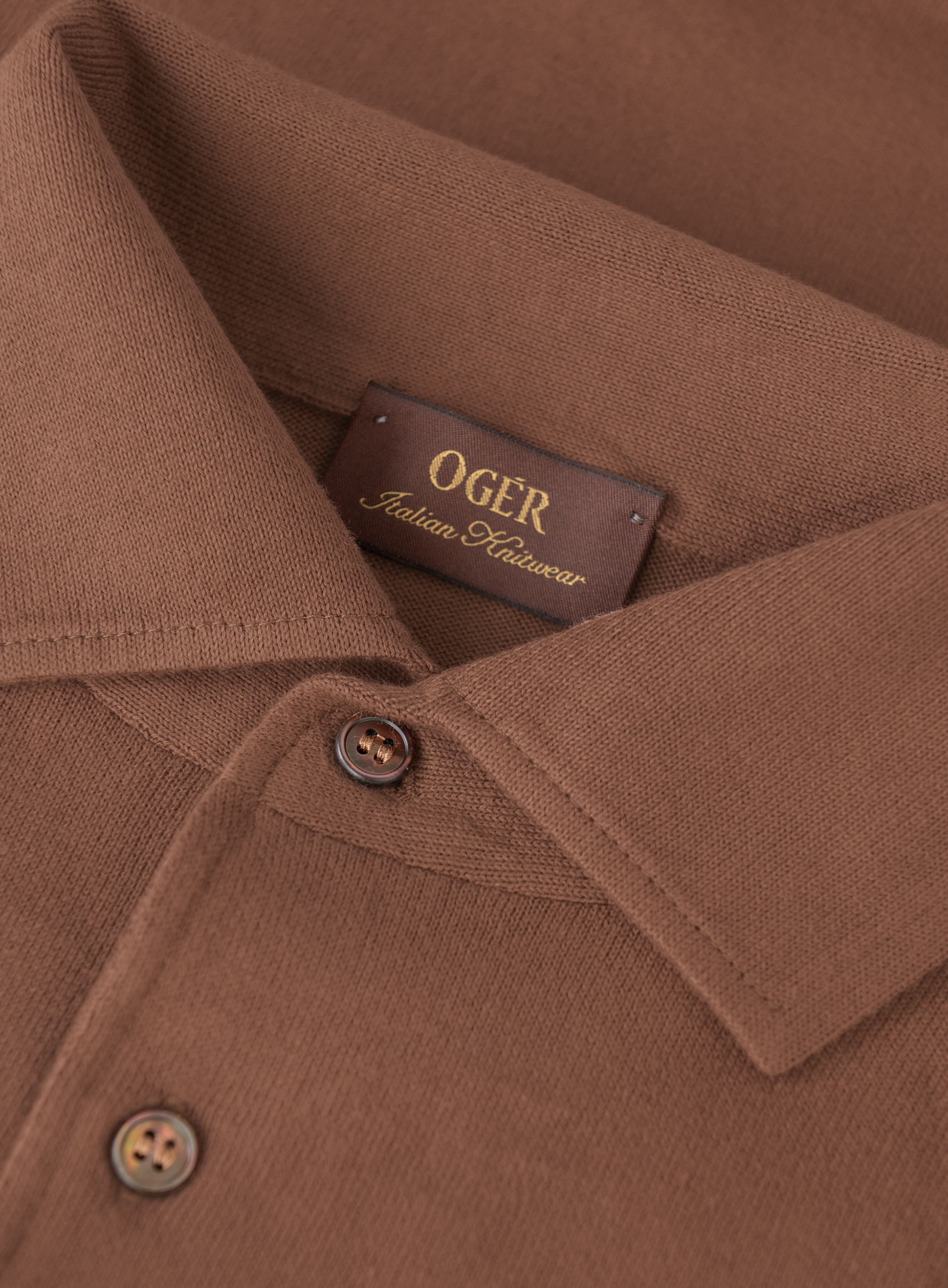 Polo van katoen | Bruin