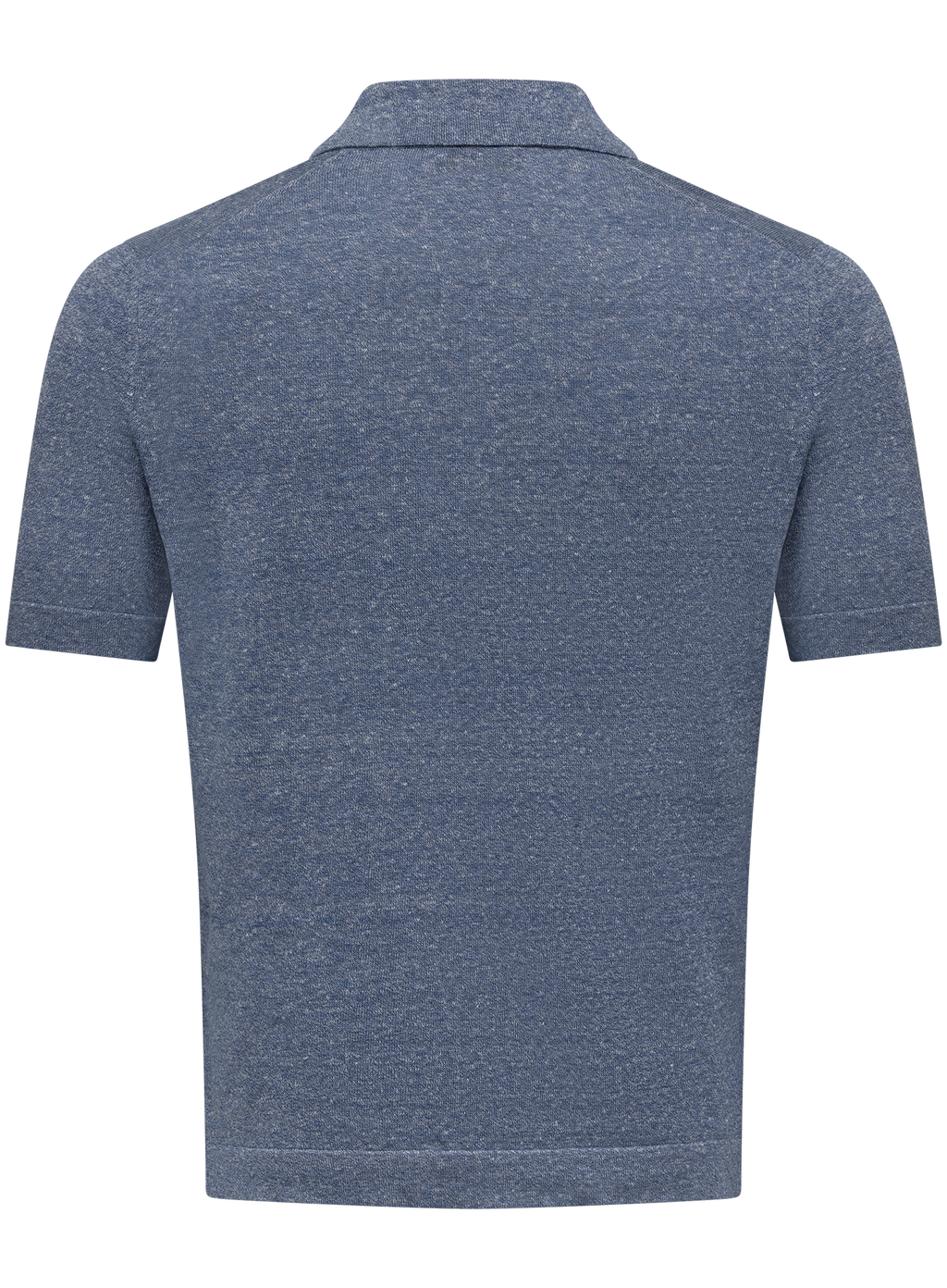 Shirt met kort mouwen van linnen en katoen | L.Blauw