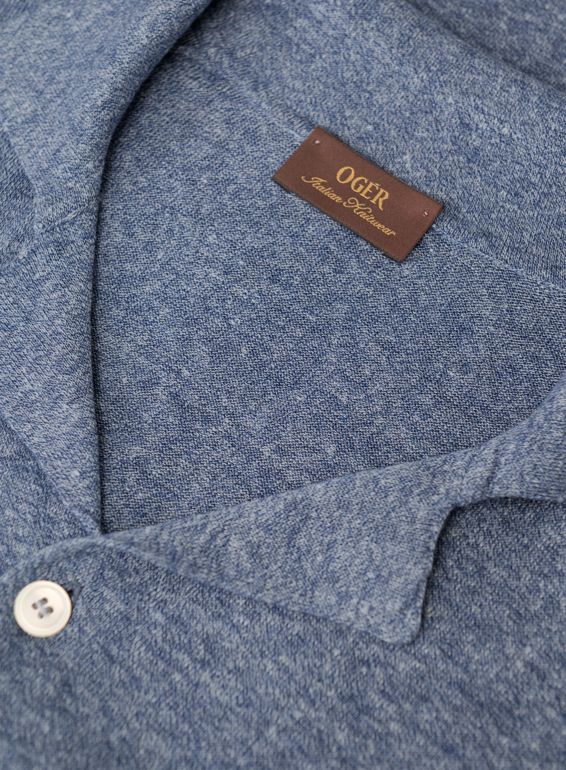 Poloshirt van linnen en katoen | FULL_WIDTH | L.Blauw