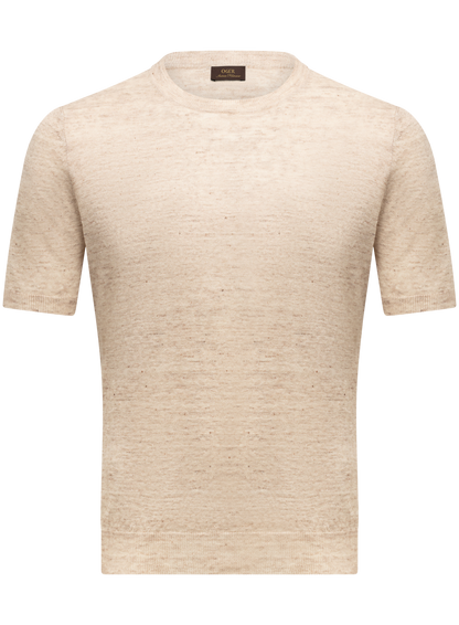 Linnen T-shirt | Beige
