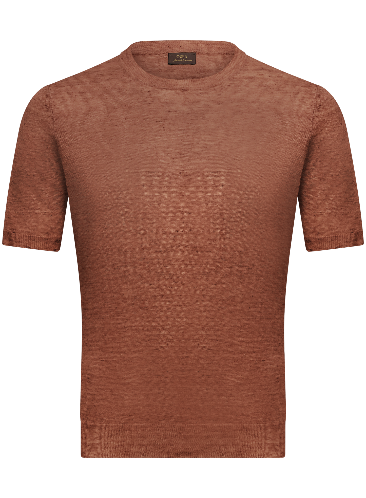 Linnen T-shirt | Roest