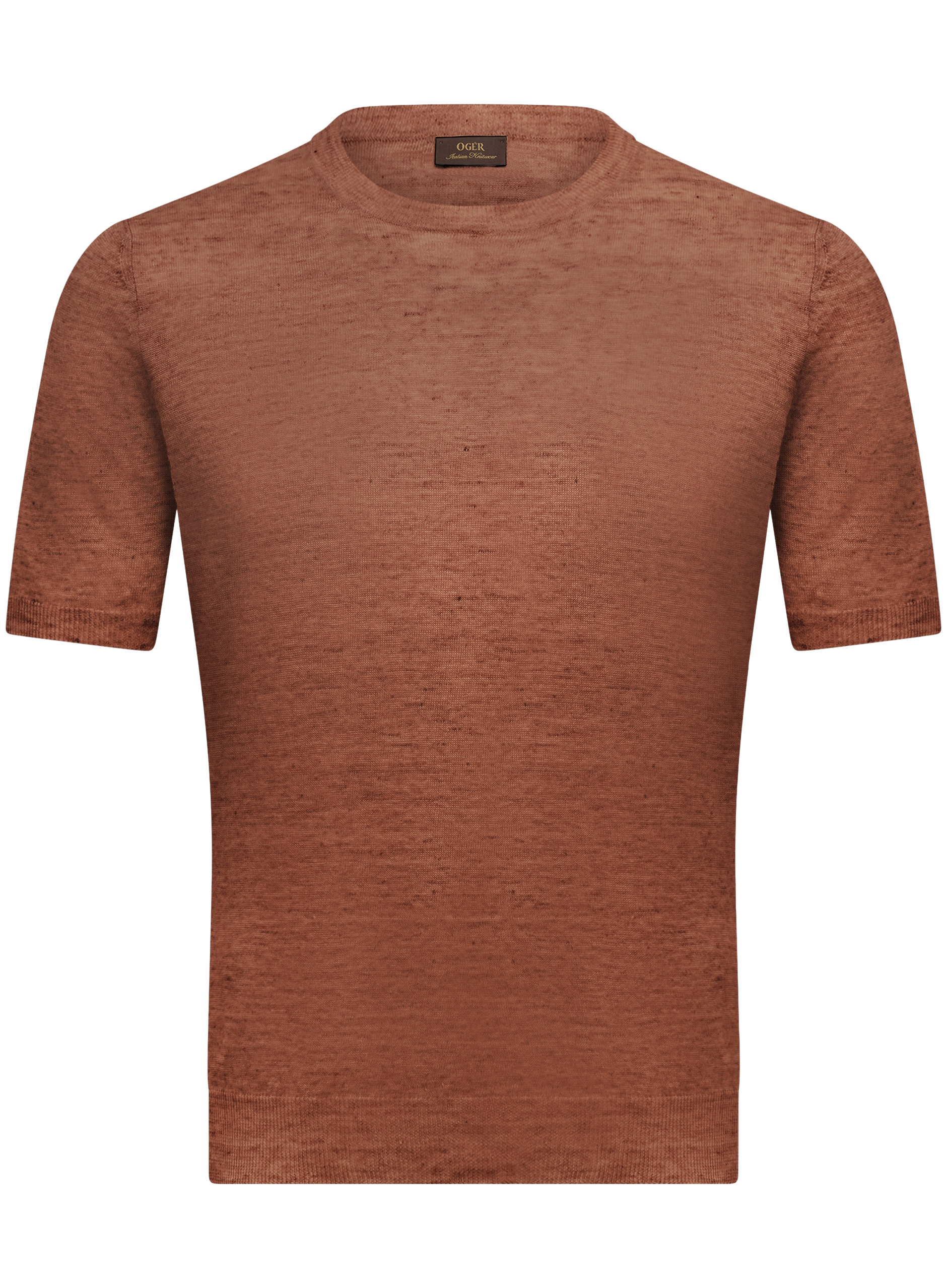 Linnen T-shirt | Roest