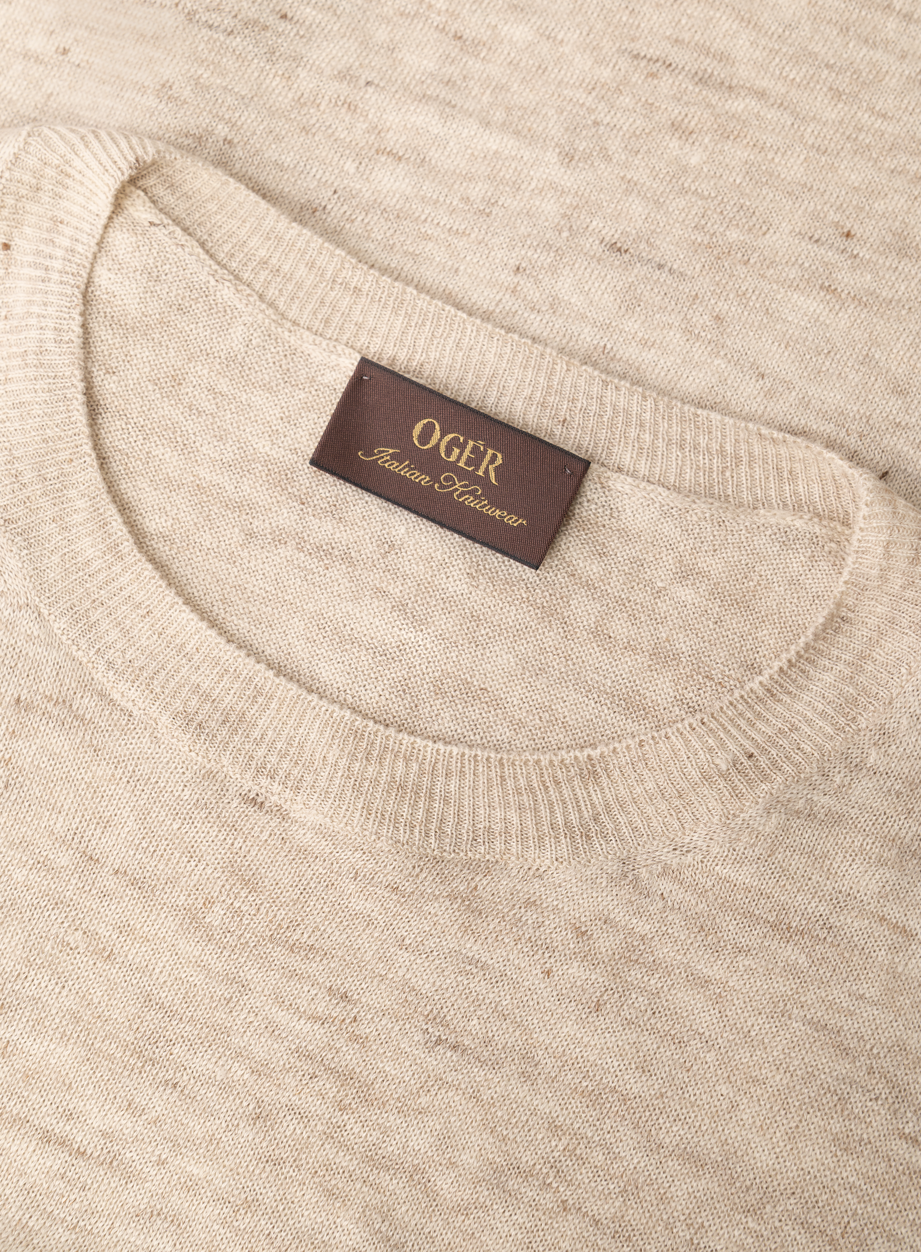 Linnen T-shirt | Beige