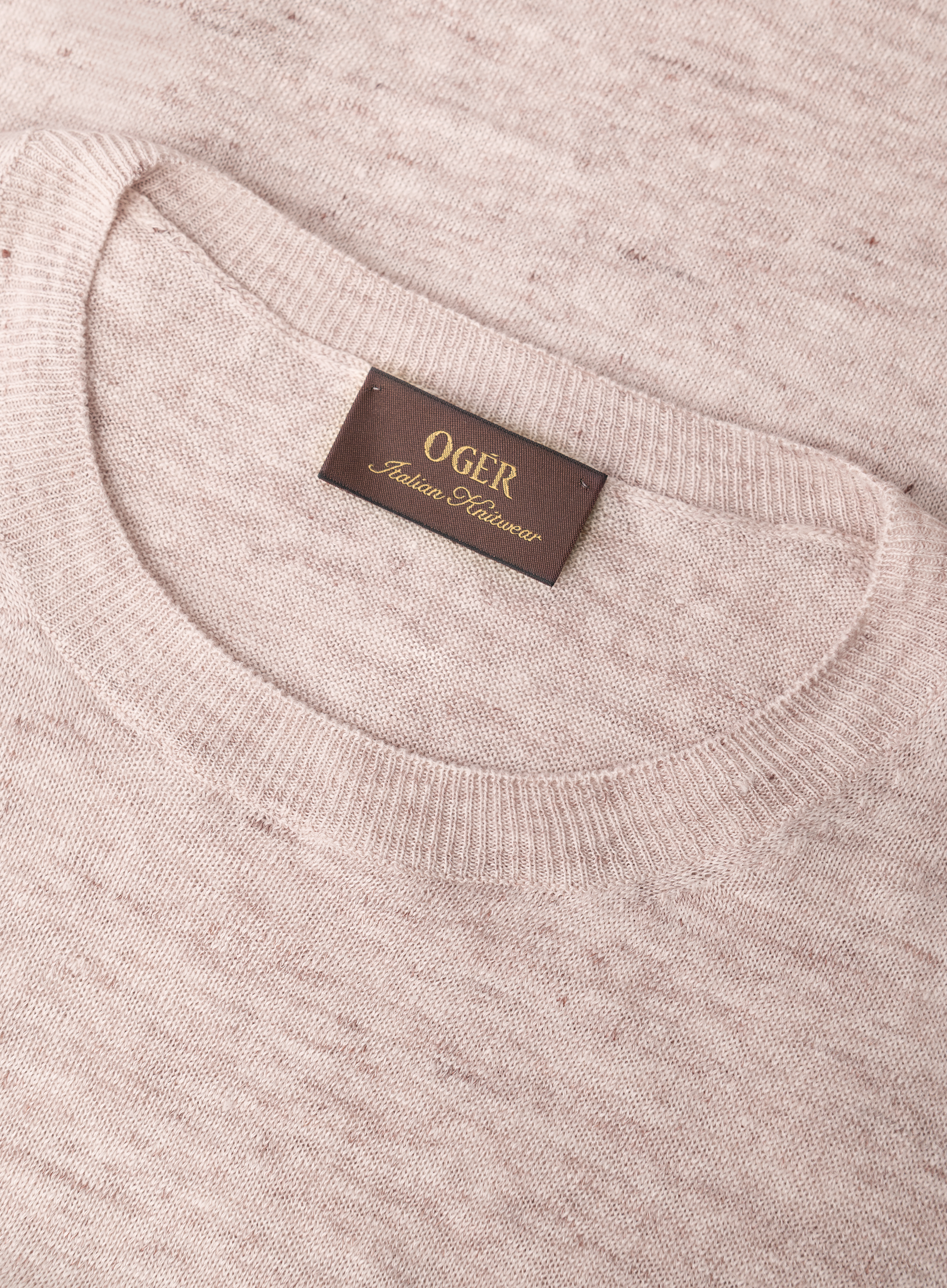 T-shirt van linnen | Beige