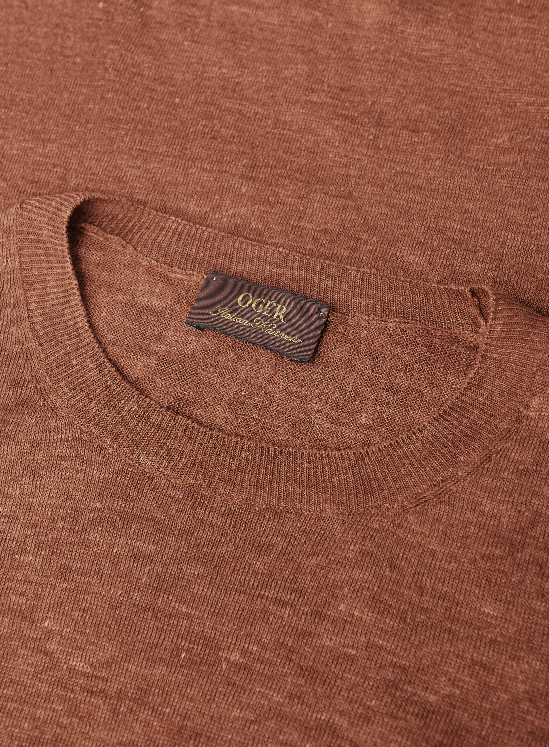 Linnen T-shirt | Roest