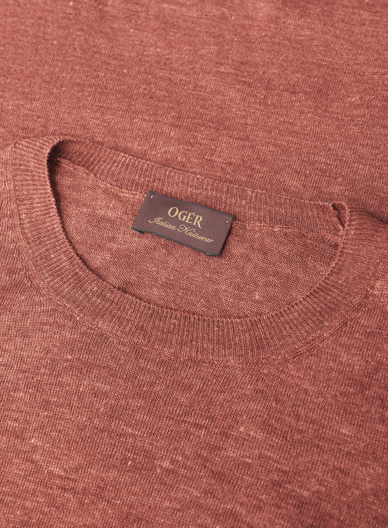 T-shirt van linnen | FULL_WIDTH | Roest