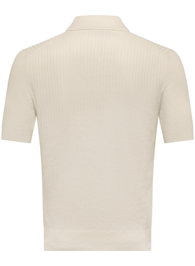 Linen and cotton polo