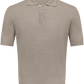 Polo van linnen en katoen | Beige