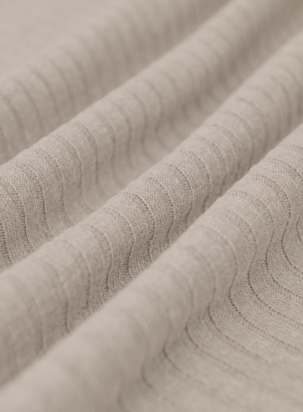 Polo met ribstructuur van linnen en katoen | FULL_WIDTH | Beige