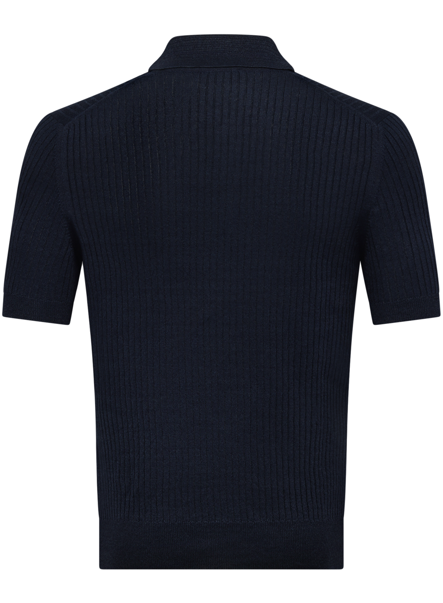 Polo van linnen en katoen | BLUE NAVY